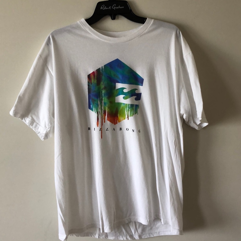 Billabong Mens T-shirt. White Size L.